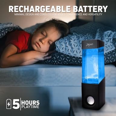 SKYLAR Jellyfish Musical Mood Light with 7 Color Cycles, Wireless Jellyfish Aquarium Lamp with Built-in Bluetooth Speaker, Realistic Aquatic Motion, 5-Hour Playtime, Comes with Rechargeable Battery - Image 7