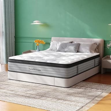 NeoDream Queen Mattress, 12 Inch Hybrid Matress with Memory Foam & Individual Pocket Springs, Queen Size Mattress in a Box, Medium Firm Feel, Pressure Relief, Edge Support, Motion Isolation - Image 2