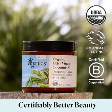 Sky Organics - Multipurpose Organic Coconut Oil for Skin & Hair, 16.9 fl oz - Extra Virgin Hair Oil & Body Moisturizer - Vitamins, Antioxidants & Fatty Acids - Vegan, Cruelty Free - w ebook - Image 6