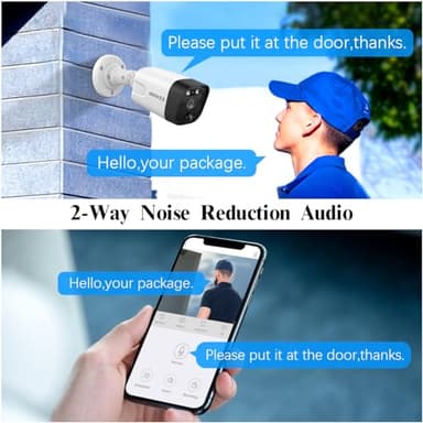 OOSSXX (4K/8.0 Megapixel & 130° Ultra Wide-Angle) 2-Way Audio PoE Outdoor Home Security Camera System Wired Outdoor Video Surveillance IP Cameras System - Image 2