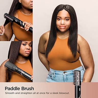 Shark Hair Dryer | FlexStyle Hair Styling System | Portable & Powerful Blow Dryer Brush | Hair Curler & Volumizer | 6 Styling Tools Included | Best for All Hair Types | Black | HD440BK - Image 4