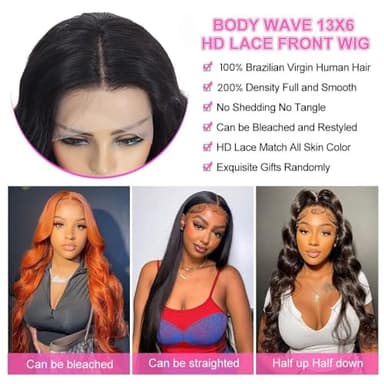 Drosuud 30 Inch 13X6 Lace Front Wigs Human Hair 200% Density Body Wave HD Lace Front Wigs Human Hair Pre Plucked Glueless Wigs Human Hair for Women With Baby Hair - Image 6