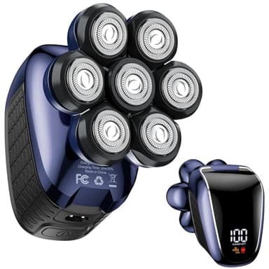 Head Shaver 7D, Wyklaus Head Shavers for Bald Men, Head Electric Razor with Nose Hair Trimmer, Waterproof Wet Dry Mens Grooming Kit - Image 1