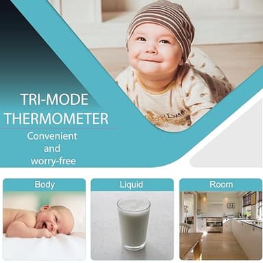 Amplim Non-Contact Forehead Thermometer & Case for Adults, Kids, Baby, FDA Cleared, Medical Grade, Touchless Infrared, 1-Sec Reading, Fever Alarm, Memory Recall, Quiet Mode, (White) - Image 5