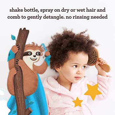 Aveeno Kids Hydrating Detangling Spray with Oat Extract, Quickly & Gently Detangles Kids' Hair, Tear-Free & Suitable for Skin & Scalp, Light Fragrance, Hypoallergenic, 10 fl. oz - Image 3