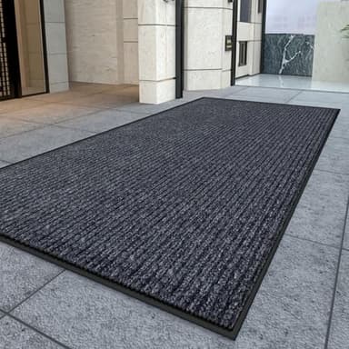 Kuyal Front Door Mat, 3'x10' Indoor Outdoor Entrance, Commercial Floor Inside Outside Entrance, Heavy Duty Durable Welcome Mat, Rubber Backing Non Slip Outdoor Mats for Entryway,Dark Gray - Image 2