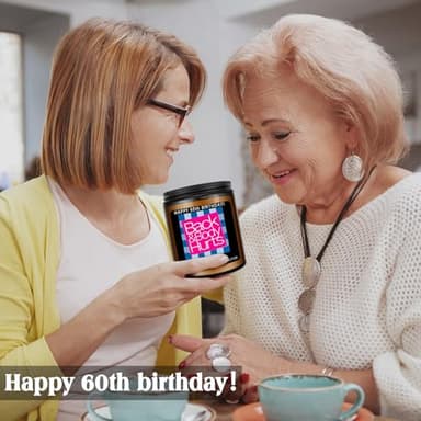 Homsolver 60th Birthday Gifts for Women Men, Happy 60th Birthday Decorations Candles Gift for Her Him, Funny 60 Years Old Ideas- Lavender Scented Candle - Image 6