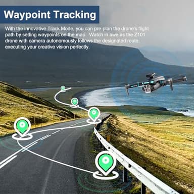 Drone with Camera 4k HD FPV Foldable Drone for Beginners, Quadcopter with Voice Gesture Control, One Key Take Off/Land, Optical Flow Positioning, 360° Flip, Waypoint Fly,2 Batteries - Image 4