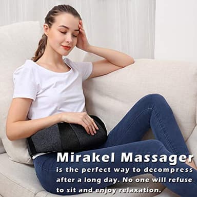 Mirakel Shiatsu Neck & Back Massager with Heat - Deep Tissue Neck, Back & Shoulder Pain Relief - Ergonomic Design Shoulder Massager, Electric Kneading Whole Body Massage Pillow Gifts for Women, Men - Image 3
