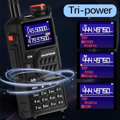 BAOFENG Radio Ham Radio Handheld K5Plus 10W Long Range Rechargeable NOAA Weather Receiver 5RM UV32 Tactical Two Way Radio Walkie Talkie for Adults with USB-C Charging for Hunting Survival Gear,2Pack - Image 9