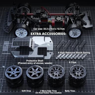 MJX Hyper GO 14303 1/14 Citroen C3 Fast RC Cars for Adults, Max 40mph Brushless RC Drift Car with Gyro, 4WD RTR High Speed RC Rally Car, 2 of 2000 mAh Drifting RC Remote Control Car for Adult - Image 6