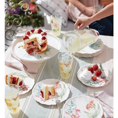 Lenox 866239 Butterfly Meadow Melamine Acrylic 4-Piece Highball Set, 20 oz, Acrylic NOT GLASS - Image 7