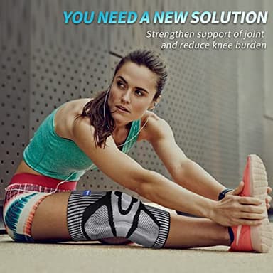 NEENCA Knee Brace for Knee Pain Relief, Medical Knee Support with Patella Pad & Side Stabilizers, Compression Knee Sleeve for Meniscus Tear, ACL, Arthritis, Joint Pain, Runner, Sport- FSA/HSA APPROVED - Image 7