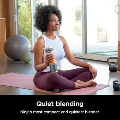 Ninja Blast Portable Blender & Accessories, Cordless, 18oz. Vessel, Personal Blender for Shakes & Smoothies, Leakproof Lid & Sip Spout, USB-C Cord, Dishwasher Safe Parts, BPA Free, Grey, CL155AGY - Image 3