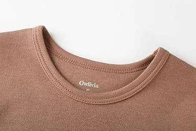 Owlivia 100% Organic Cotton Baby Long Sleeve Pajama Sets, Toddler Boy Girl 2-Piece Sleepwear (6 Years, Brown) - Image 3