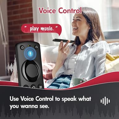 Voice Remote Replacement fit for TV-Stick/TV Cube/TVs Lite and fit for Insignia/Toshiba/Pioneer Smart TVs - Image 3
