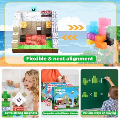 ToyUnited 150PCS Magnetic Blocks - Magnetic Building Blocks, Magnet Cubes Toys Stacking, Build Forest World Set, STEM Montessori Sensory Toys for Kids Boys Girls Ages 3-5 6-8 Easter Birthday Gifts - Image 5