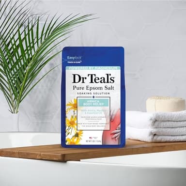 Dr Teal's Epsom Salt Magnesium Soak, Arnica Body Relief with Arnica, Menthol & Essential Oils, 3 lbs - Image 6