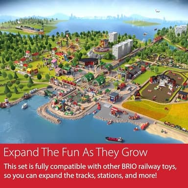 BRIO World Expansion Pack Beginner - 11-Piece Wooden Train Track Set - Compatible with All Railway Sets - FSC-Certified Wooden Tracks - Enhances Cognitive Skills - Durable & Safe - Ages 3 & Up - Image 4