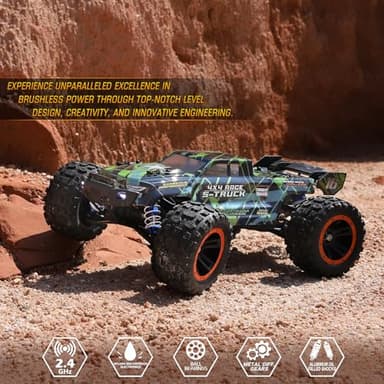 HAIBOXING 16890SA 1/16 Scale 4WD Brushless RC Truck Max 40 MPH Fast RC Cars, All Terrains RC Car with Independent ESC 4X4 Off-Road Semi-Truck for Boys and Adults, 3S Battery Applicable (not Included) - Image 3