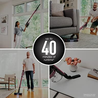 Shark Cordless Vacuum Cleaner, HEPA Filter, Lightweight, Portable, Rechargeable, Pet Hair Pickup, Removable Handheld, Crevice, Upholstery & Dusting Brush Included, 40-min runtime, Red, IZ362H - Image 4