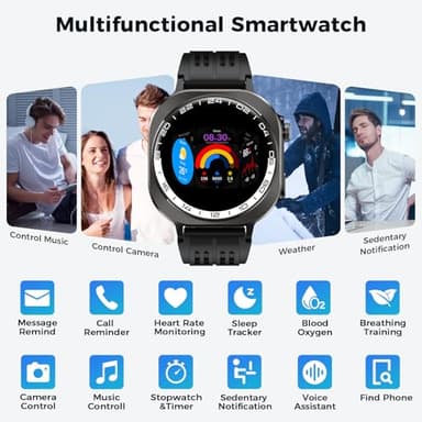 Smart Watch, 2025 AMOLED Screen 1.43" Smartwatch for Men Women (Answer/Make Call), 130+ Sport Modes Fitness Activity Tracker, Flashlight/660mAh/Heart Rate/Sleep Monitor, IP68 Waterproof Android iOS - Image 7