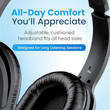 Philips Over Ear Wired Stereo Headphones for Podcasts, Studio Monitoring and Recording Headset for Computer, Keyboard and Guitar with 6.3 mm (1/4") Add On Adapter - Image 4