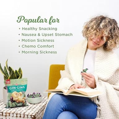 GIN GINS Original Ginger Chews – 100% Natural Candy by The Ginger People – Individually Wrapped Healthy Treats - Made with the Fresh Rhizome – Original Flavor – 3oz Bag – Pack of 8 - Image 3