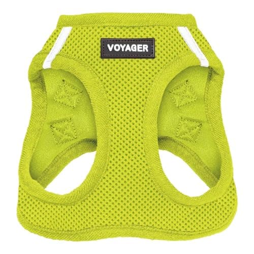 Best Pet Supplies Voyager Step-in Air Harness - All Weather Mesh, Reflective, No Pull Harness for Dogs, Cats - Secure with Hook & Loop Fastener, Buckle, Double D-Rings - Lime Green, XXXS - Image 1