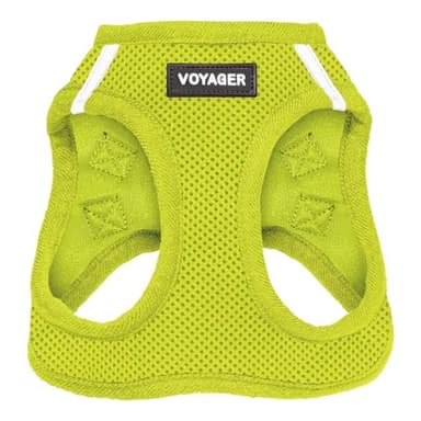 Best Pet Supplies Voyager Step-in Air Harness - All Weather Mesh, Reflective, No Pull Harness for Dogs, Cats - Secure with Hook & Loop Fastener, Buckle, Double D-Rings - Lime Green, XXXS - Image 1