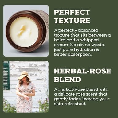 Beef Tallow for Skin - Tallow And Herbal Balm For Face - Tallow Face Moisturizer - Beef Tallow Moisturizer - Tallow Balm - Grass Fed Beef Tallow For Skin - Tallow Face Cream Lotion (5.0, Herbal-Rose) - Image 3