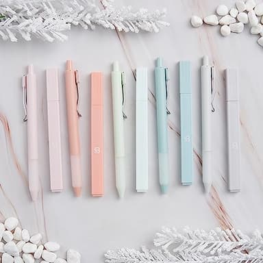 BLIEVE - Aesthetic Highlighters and Gel Pens With Soft Ink And Tip, Bible Highlighters and Pens No Bleed, Dry Fast Easy to Hold, for Bible Journaling Planner School Supplies (Pastel) - Image 8