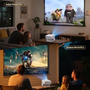 Wielio Projector with WiFi and Bluetooth, 1000+ Apps Installed, Electronic Focus & Auto Keystone, Low Fan Noise, Zoom, Native 1080P 4K Support Portable Mini Video Projector Outdoor Indoor - Image 8
