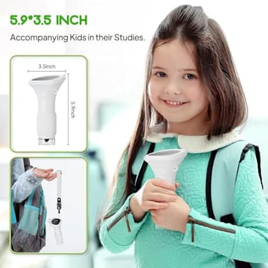Microscope for Kids, 2'' Inch HD Screen Pocket Portable Microscope, 1000x Magnification Mini Magnifying Glass with Light for Kids, for 3-12 Girls & Boys - White - Image 4