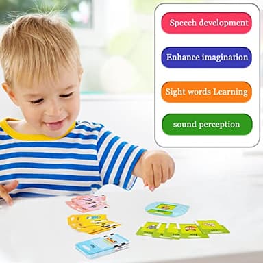 Startcan Talking Cards for Toddlers, Speech Therapy Toys Autism Toys, ABC 123 Sight Words Etc, Educational Learning Interactive Toys with Giftable Package (510-blue (New ABC+123+ 3 Songs)) - Image 6