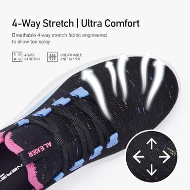 ALEADER Energycloud Womens Walking Shoes Slip Ins Sneakers Tennis Running Breathable Hands Free Casual Black Silver Metallic Size 8.5 US - Image 2