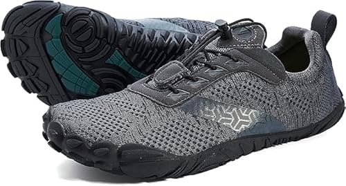 Joomra Women Barefoot Running Tennis Whitin Shoes Size 7.5-8 Minimal for Ladies Runner Dark Grey Daily Gym Fitness Hiking Trekking Walking Toes Trail Sneakers Workout Five Fingers Footwear 38 - Image 1