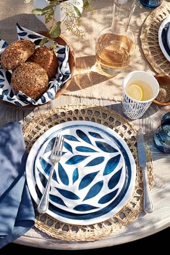 Lenox 895324 Blue Bay Melamine 20-Piece Dinnerware Set, Lightweight Melamine Material - Image 7