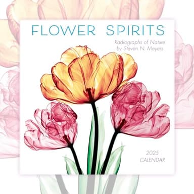 Flower Spirits 2025 Mini Calendar — Radiographs of Nature by Steven N. Meyers, 7" x 7" - Image 1