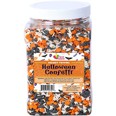 A Great Surprise Halloween Sprinkles Bulk - 1.7 LB - Bat, Pumpkin & Ghosts Confetti Sprinkles - Spooky Toppings - Great for Cookies, Cupcakes, Fall - Image 4