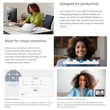 Dell Inspiron 16 Business Touchscreen Laptop, 16" FHD+ Screen, AMD Ryzen 7-8840U(Up to 5.1 GHz), 64 GB DDR5, 4 TB SSD, Backlit KB, Fingerprint Reader, Windows 11 Pro, w/Mouse, Accessories - Image 6