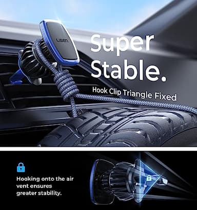 LISEN Magnetic Phone Holder for Car, [Easily Install] Car Phone Holder Mount [6 Strong Magnets] Cell Phone Holder for Car [Case Friendly] iPhone Car Holder Pink 🧲20X Powerful: Pink LV633 - Image 5