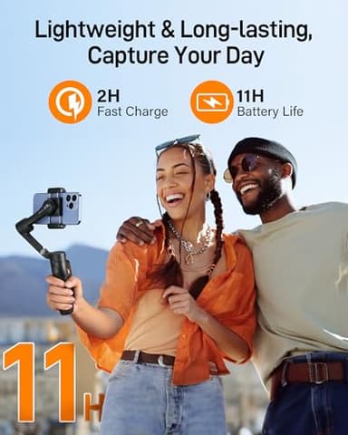 hohem iSteady X3 SE Gimbal Stabilizer for iPhone, Phone Stabilizer with Detachable Remote Control, Portable Foldable 3-Axis Phone Gimbal for Android & iPhone 16 15 Pro Max, Ideal for Travel Vlogging - Image 7
