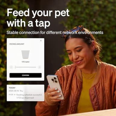 PETLIBRO Automatic Cat Feeder, 5G WiFi Automatic Dog Food Dispenser with Freshness Preservation, 5L Timed Pet Feeder with Low Food Sensor, Up to 10 Meals Per Day, Granary Black - Image 9