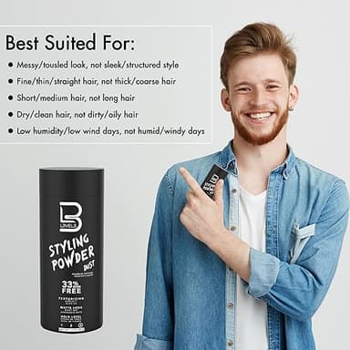 L3 Level 3 Styling Powder - Natural Look Mens Powder - Easy to Apply with No Oil or Greasy Residue (Large - 60 Grams) - Image 6