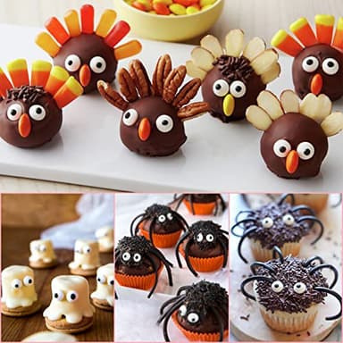 Candy Eyes for Decorating Edible Small Candy Eyes Eyeballs Halloween Sprinkles for Cake Cupcakes Toppers Cookies Baking Decoratings Christmas (7mm Eyes) - Image 5