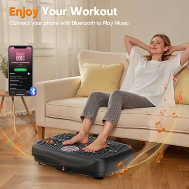 Vibration Plate Exercise Machine, 2025 Upgraded Double Motors Vibration Plate for Lymphatic Drainage, EvoSpark 3D PRO Vibration Plates for Weight Loss,450 Lbs Capacity Vibrate Fitness Platform - Image 4