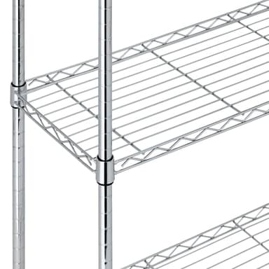 Amazon Basics 5-Shelf Adjustable Heavy Duty Steel Wire Rack Storage Shelving Organizer for Kitchen, Garage, 36" L x 14" W x 72" H, Chrome - Image 3