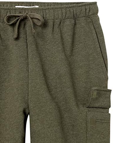 Amazon Essentials Men's Cargo Fleece Sweatpant with Open Hem, Olive Heather, Medium - Image 8