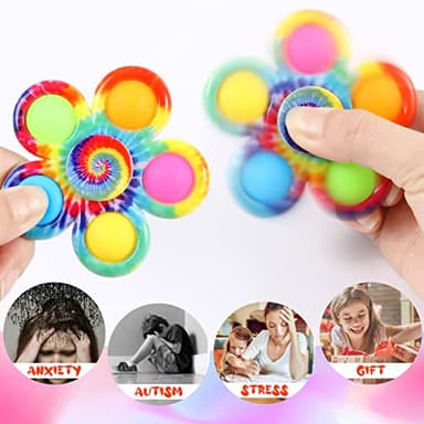 Gigilli 24 Pack Party Favors Fidget Spinners for Kids 4-8 8-12, Goodie Bags Stuffers for Kids 3-5, Pop Mini Fidget Toys Bulk ADHD Classroom Prizes, Toddler Birthday Party Gifts, Adult Anxiety Toys - Image 5